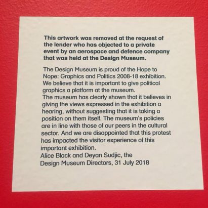 Design Museum Hope to Nope exhibition