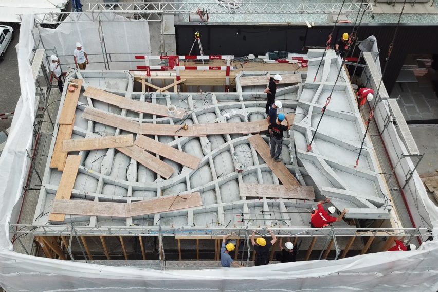 ETH Zurich makes lighter concrete ceiling using 3D sand-printing