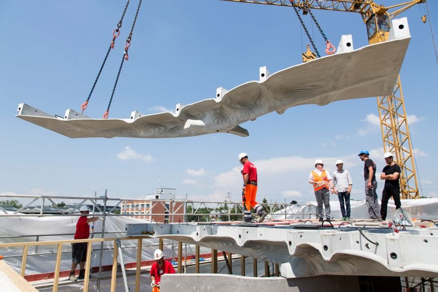 ETH Zurich makes lighter concrete ceiling using 3D sand-printing