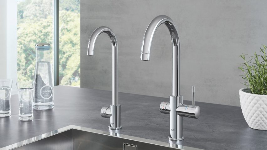 Grohe’s Blue Home and Red taps provide instant boiling or sparkling water