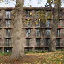 Henley Halebrown creates concrete-and-brick student halls for garden-like site