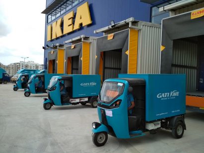 IKEA electric rickshaws