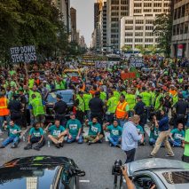 New York construction workers stage protest against Hudson Yards developer