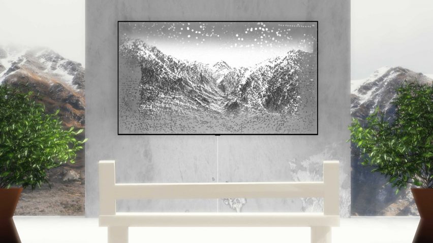 Floating Points is a finalist in the Dezeen x Samsung TV Ambient Mode design competition