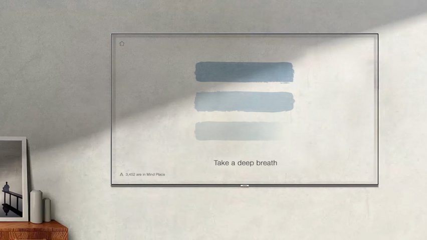 Mind Place is a finalist in the Dezeen x Samsung TV Ambient Mode design competition