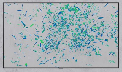 Particle Graphs is on the longlist for the Dezeen x Samsung TV Ambient Mode design competition