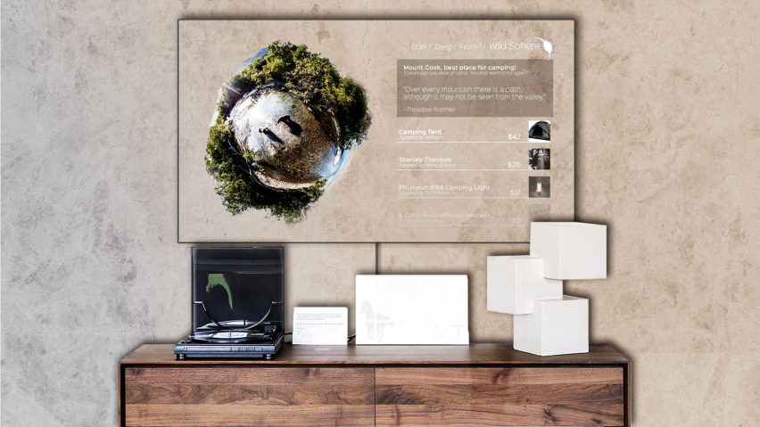 Sphere is on the longlist for the Dezeen x Samsung TV Ambient Mode design competition