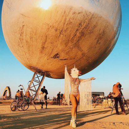 BIG architects’ mirrored orb among installation highlights at Burning Man 2018