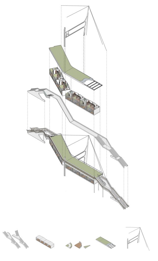 Bridging Affordable Housing is a proposal by Nika Solutions to construct elevated rows of affordable housing on bridges above Sydney's streets