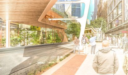 Bridging Affordable Housing is a proposal by Nika Solutions to construct elevated rows of affordable housing on bridges above Sydney's streets