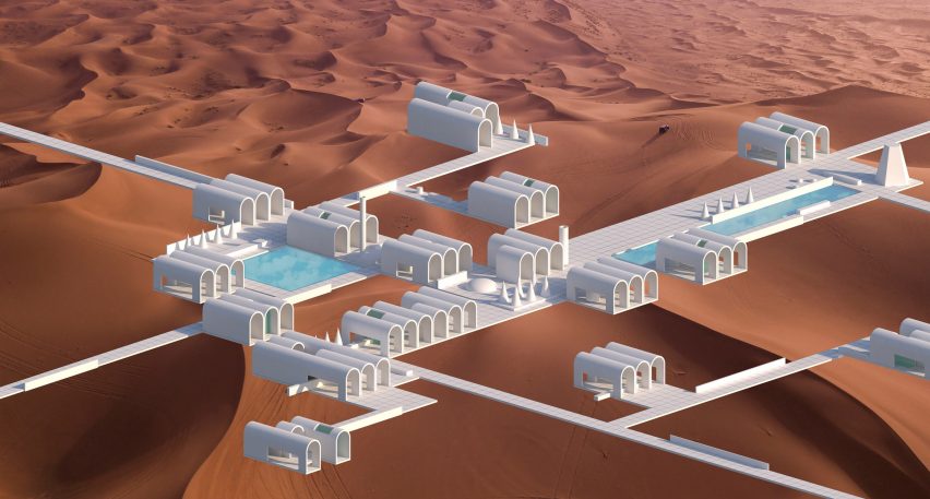 Standard Architecture’s P.O.D Plexus concept is “a modular system of structures, paths and spaces that hover slightly above the landscape”