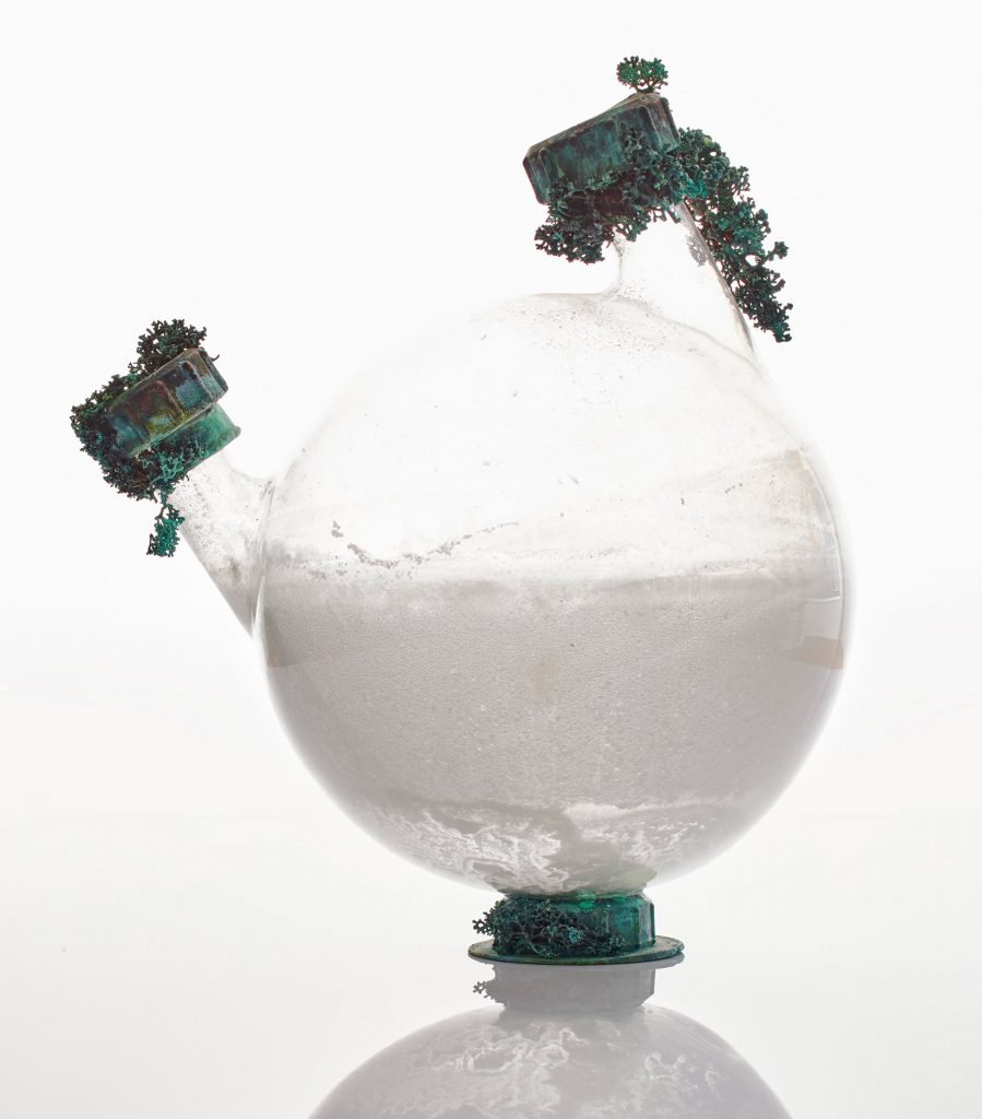 Copper and glass objects imagine future where water is scarce