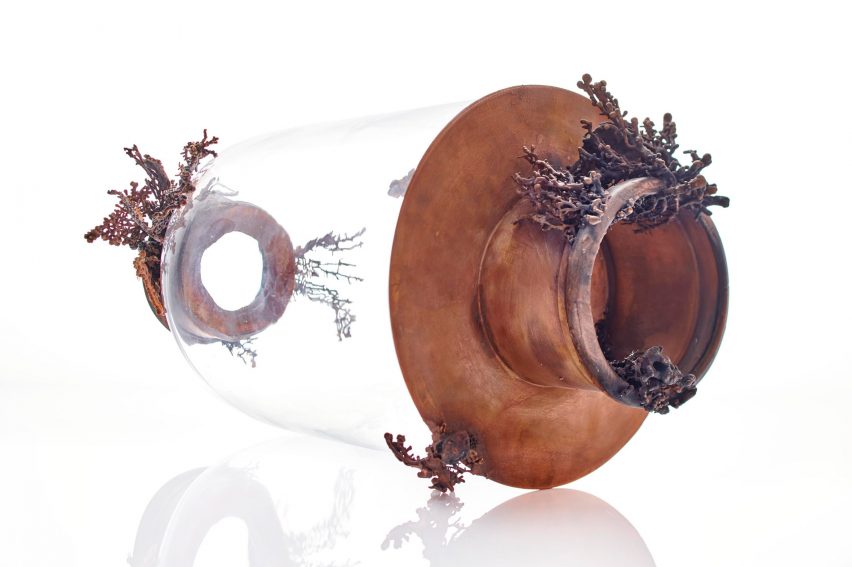 Copper and glass objects imagine future where water is scarce
