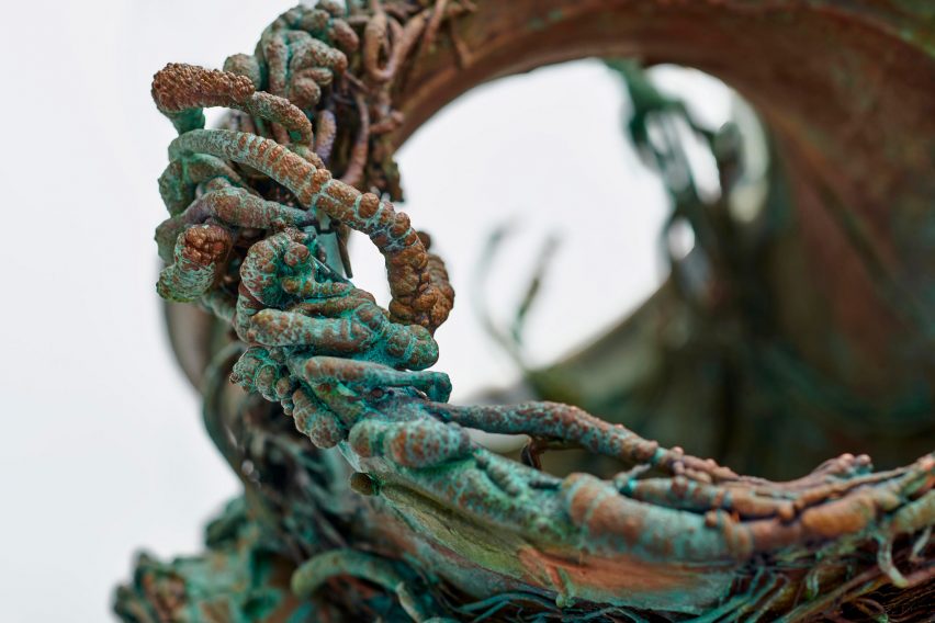 Copper and glass objects imagine future where water is scarce