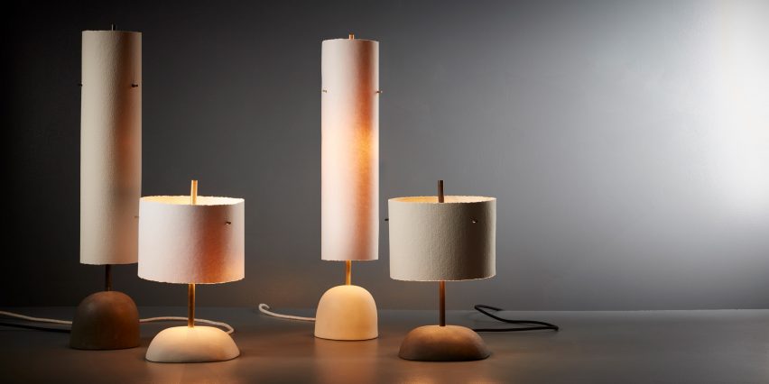 Malgorzata Bany installs jesmonite furniture at The New Craftsmen for LDF exhibition