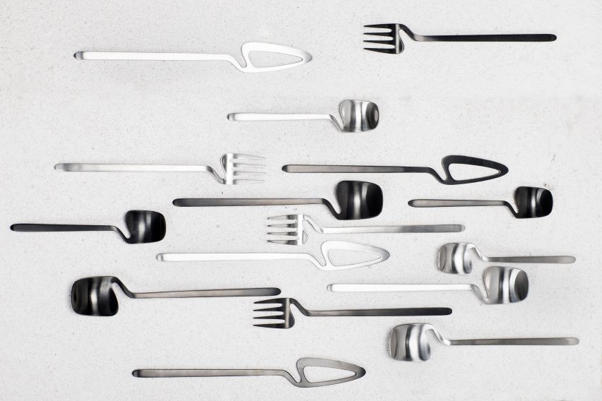 Nendo creates crooked cutlery range for Valerie Objects