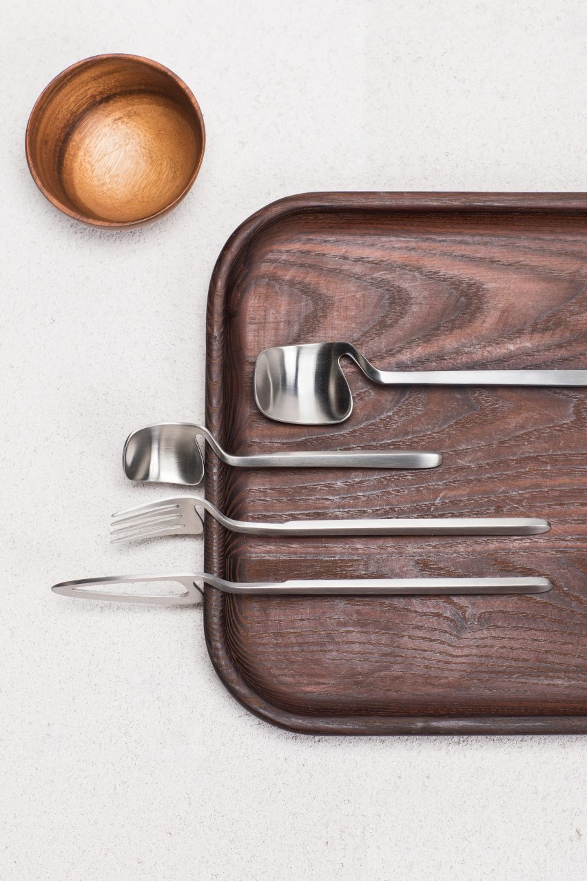 Nendo creates crooked cutlery range for Valerie Objects