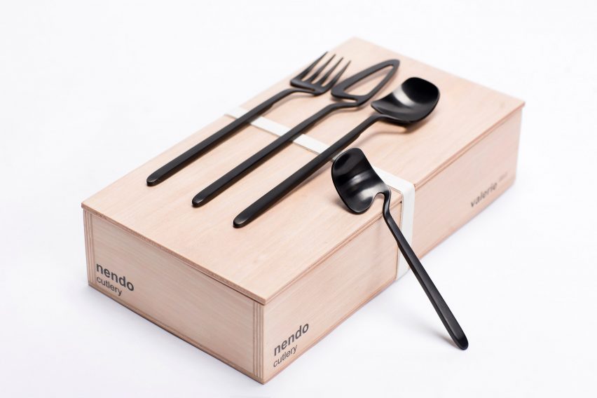Nendo creates crooked cutlery range for Valerie Objects