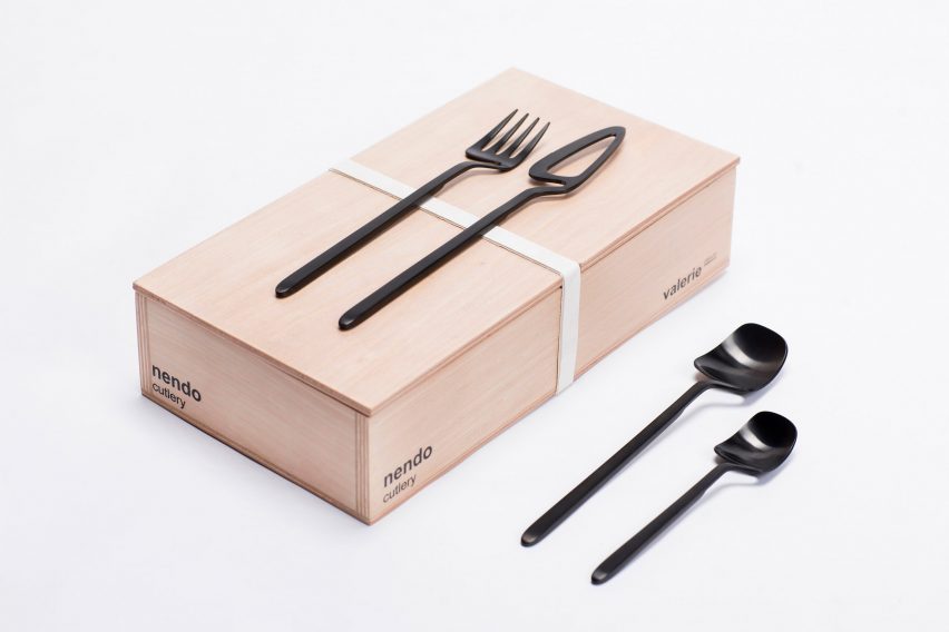 Nendo creates crooked cutlery range for Valerie Objects