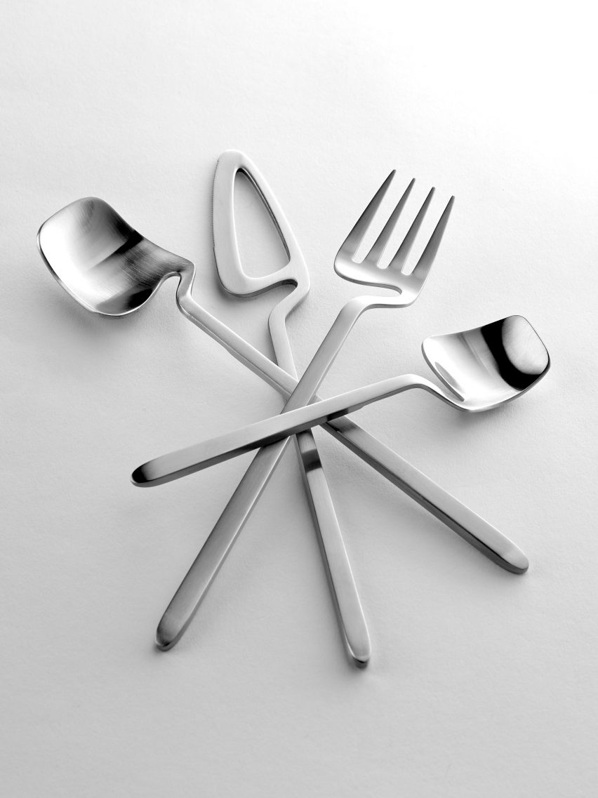 Nendo creates crooked cutlery range for Valerie Objects