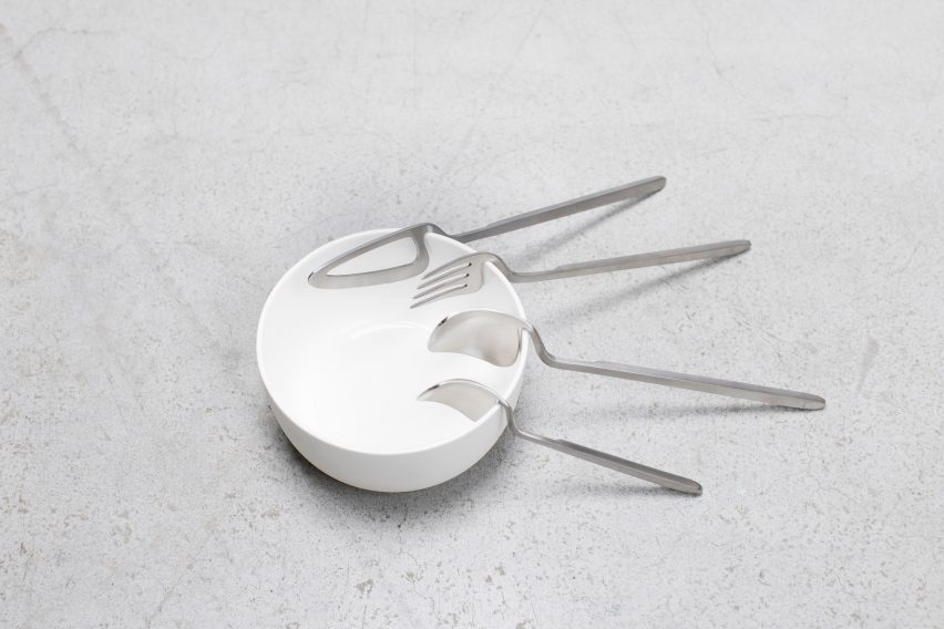 Nendo creates crooked cutlery range for Valerie Objects