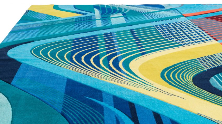 Zaha Hadid's distinctive architecture is translated into carpet designs