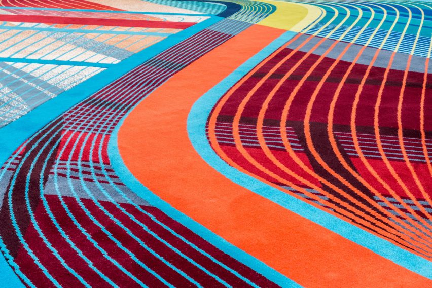 Zaha Hadid's distinctive architecture is translated into carpet designs