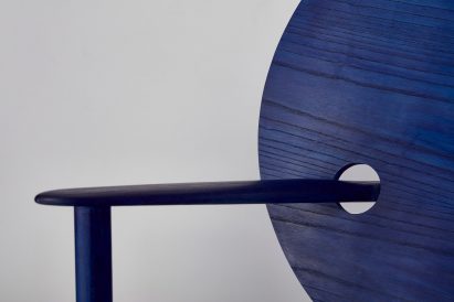 Mac Collins models afrofuturist chair on his Carribean heritage