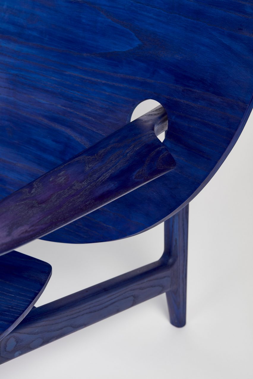 Mac Collins models afrofuturist chair on his Carribean heritage