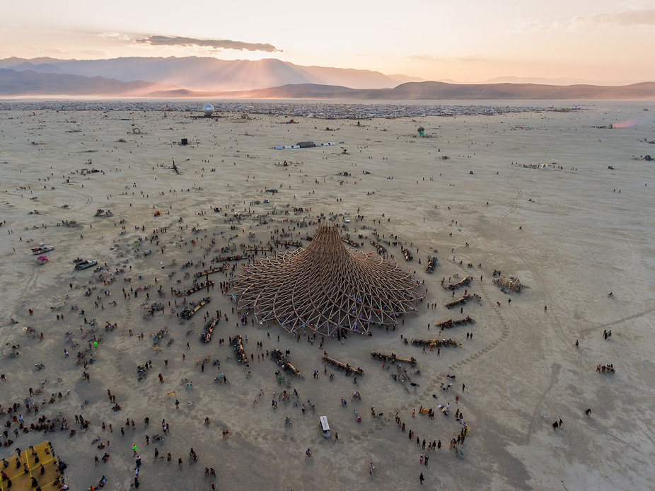 Burning Man 2018 drone photography by Alex Medina