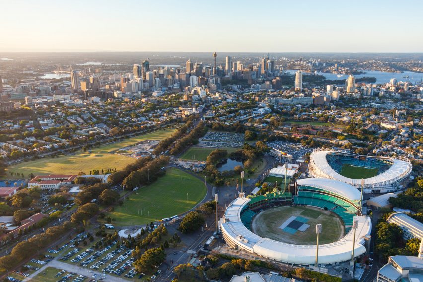 Bates Smart proposes suspending stadium above Sydney's Central Station