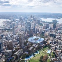 Bates Smart proposes suspending stadium above Sydney's Central Station