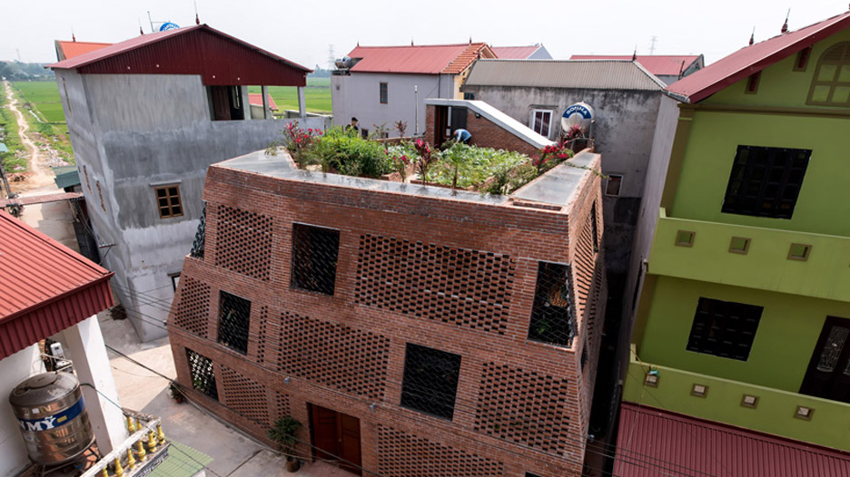 H&P Architects wraps perforated brick walls around Hanoi house Brick Cave