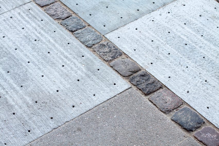 Anti-flood greenery-boosting Climate Tile installed in Copenhagen street