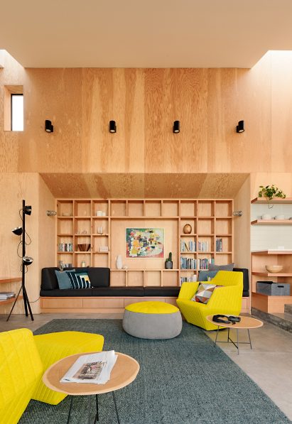 Reading nook in Sea Ranch by Malcolm Davis Architecture