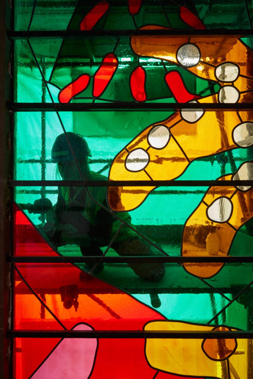 David Hockney reveals iPad-designed stained-glass window in Westminster Abbey