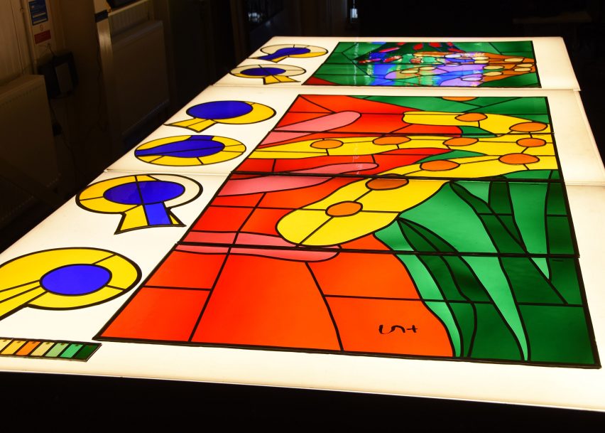 David Hockney reveals iPad-designed stained-glass window in Westminster Abbey