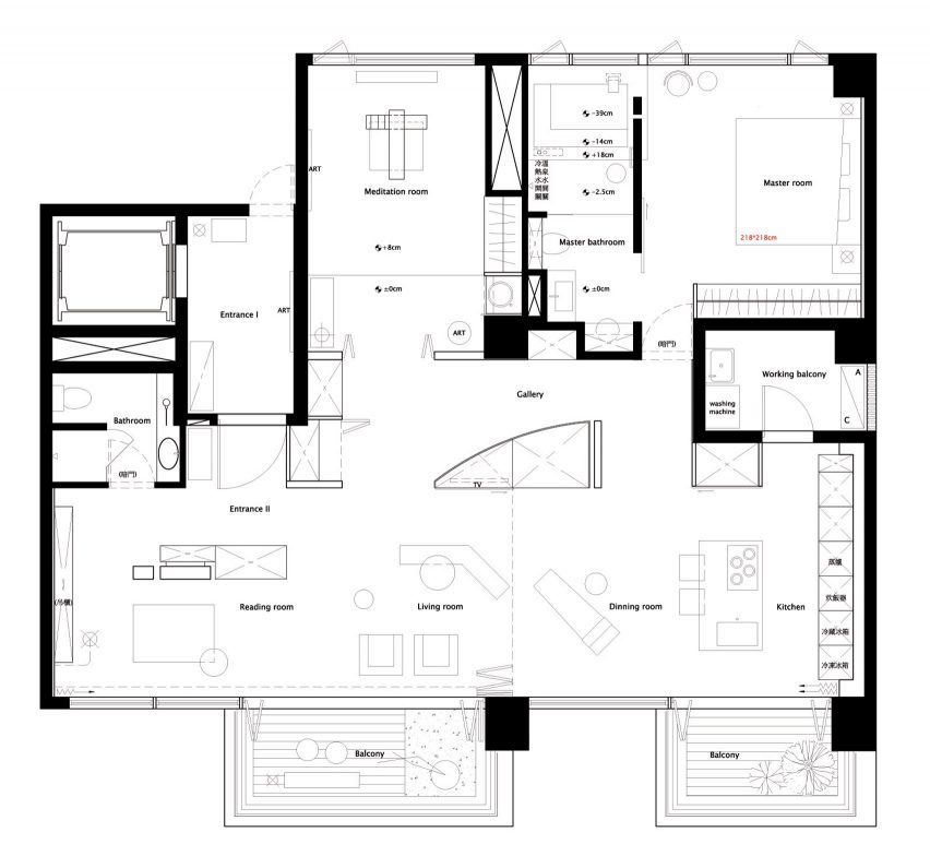 Din-a-ka apartment by Wei Yi International Design Associates
