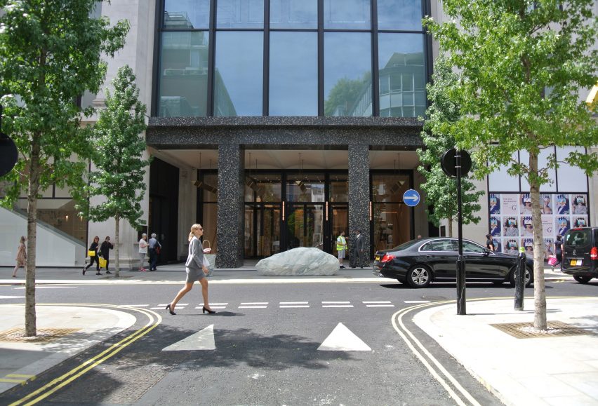 Monolithic street furniture for London's Selfridges by Djao-Rakitine