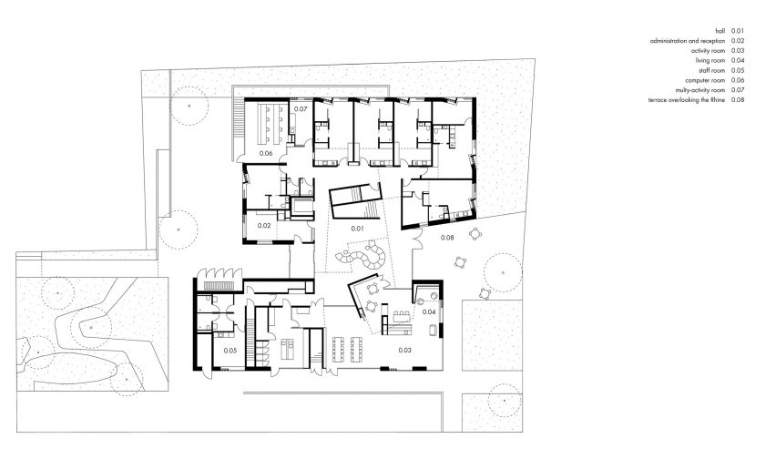 Elderly housing in Huningue, France by Dominique Coulon & Associés