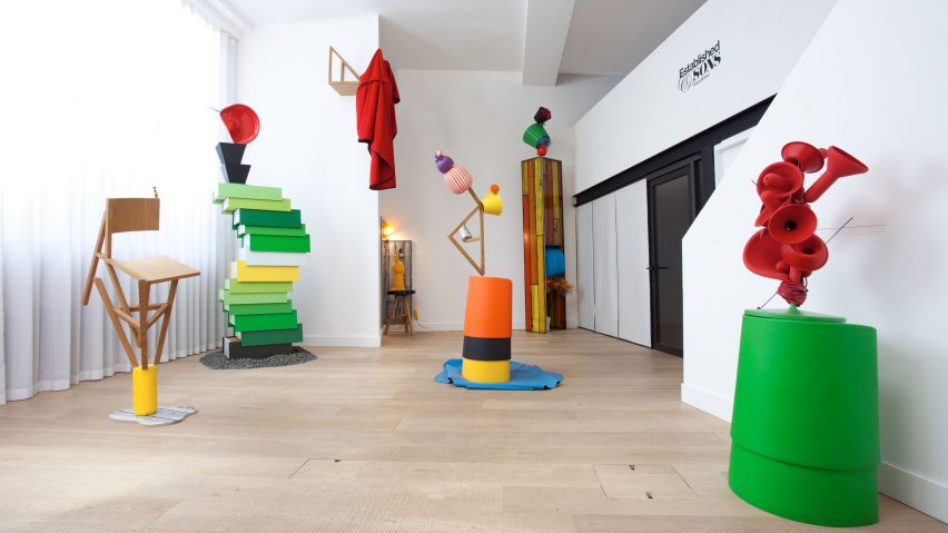 Lorenzo Vitturi repurposes Established & Sons furniture for sculptural installation