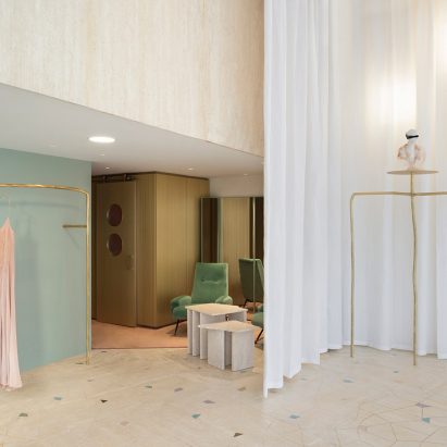Fashion sits alongside found objects at the Forte Forte boutique in Milan