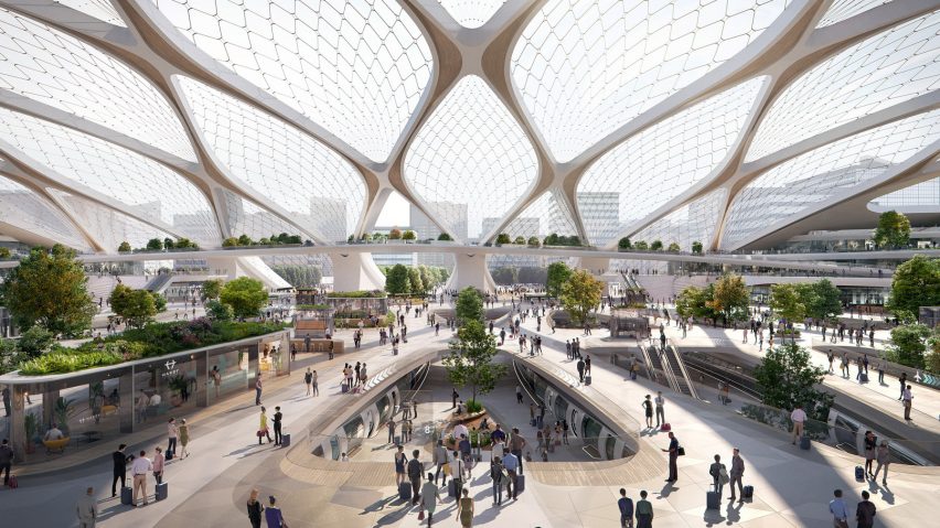 UNStudio unveils modular hyperloop station concept