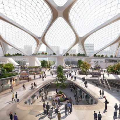 UNStudio unveils modular hyperloop station concept