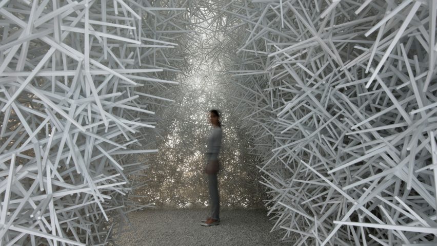 ICD Aggregate Pavilion 2018 is made from 120,000 interlocking stars