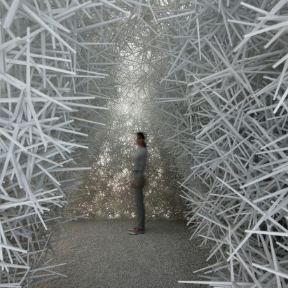 ICD Aggregate Pavilion 2018 is made from 120,000 interlocking stars