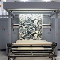 Kirkby Design and Tom Dixon launch fabrics digitally printed with photos of foil and hair