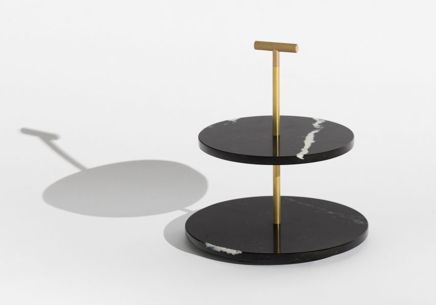 Abstract chess set and blue tableware created for London's Ace Hotel