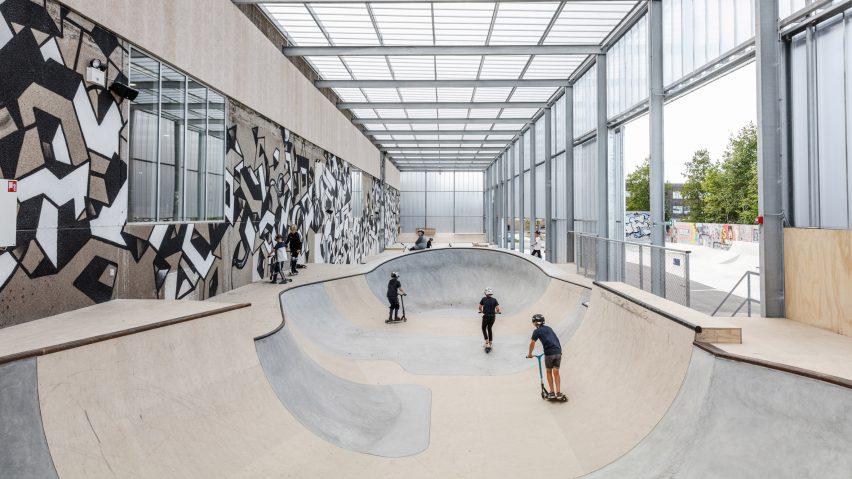 EFFEKT transforms abandoned windmill factory into skatepark and youth centre