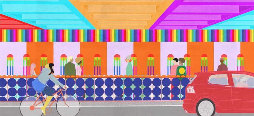 Yinka Ilori to transform rundown London bridge with rainbow colours